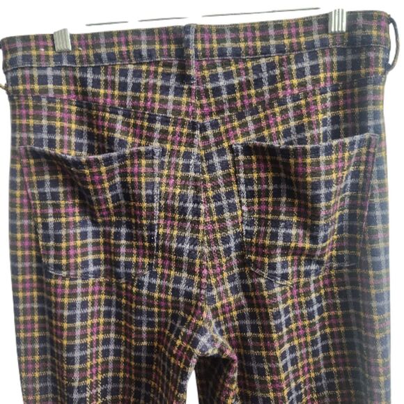 AEO Y2K High-Waisted Plaid Flare Pants-14-Ultra Soft-Stretch-Grandmacore-Grunge - Picture 5 of 11